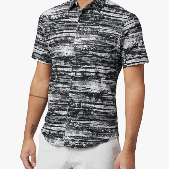 lululemon athletica Black and White Patterned Men's Shirt - Picture 6 of 7
